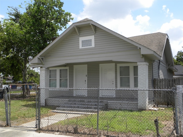 bungalow-style house featuring a porch