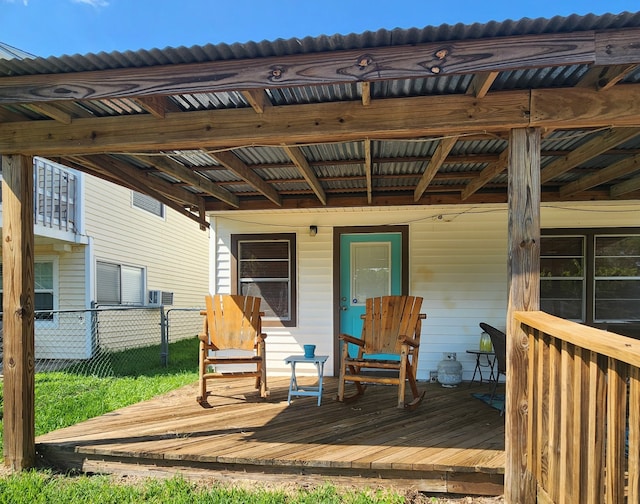 view of wooden deck