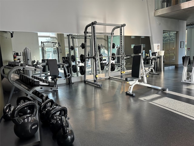 view of workout area