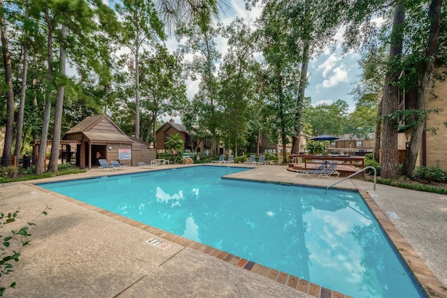 view of pool with a patio