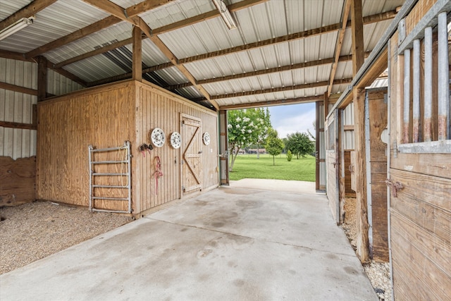 view of horse barn