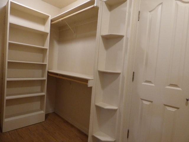 walk in closet featuring wood finished floors