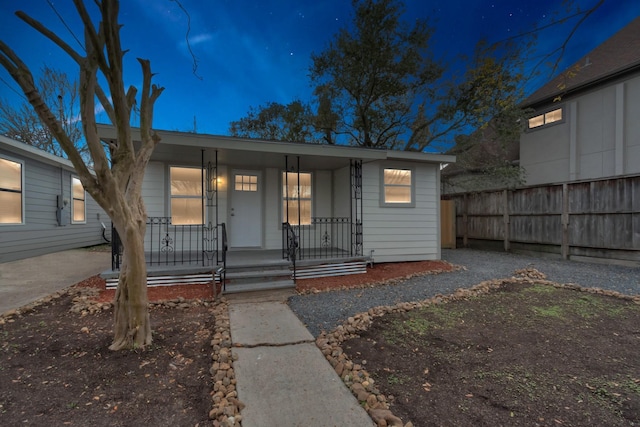 view of front of home with a porch