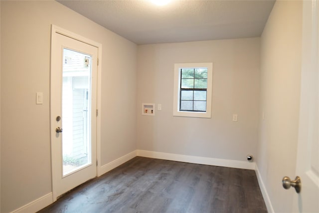 doorway to outside with hardwood / wood-style floors