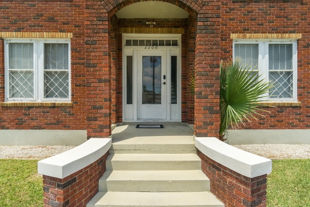 view of exterior entry