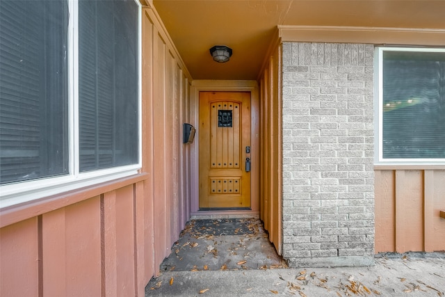 view of doorway to property