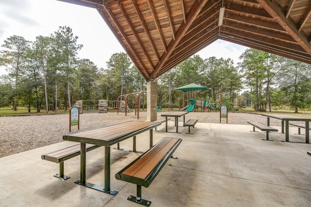 view of home's community with a playground