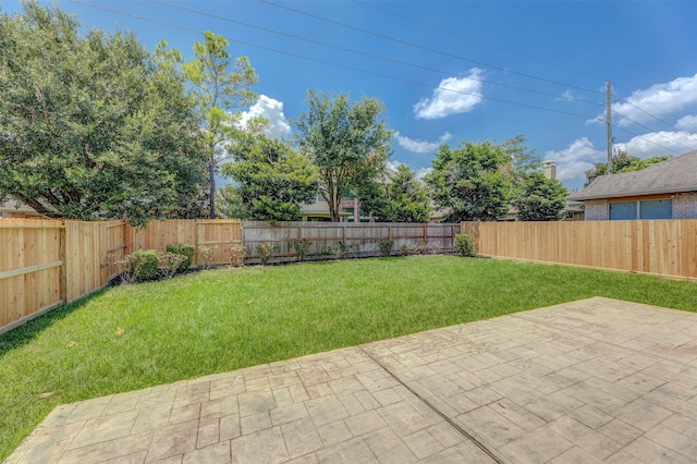 view of yard with a patio