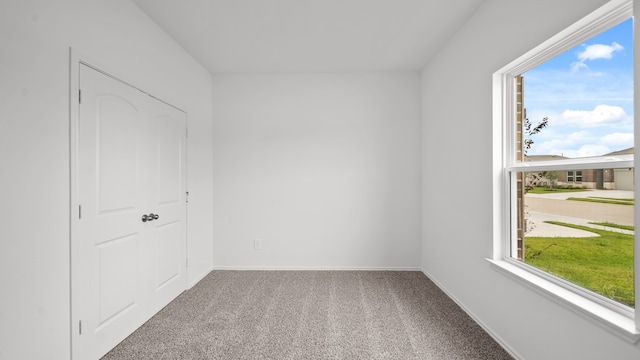 carpeted spare room with plenty of natural light