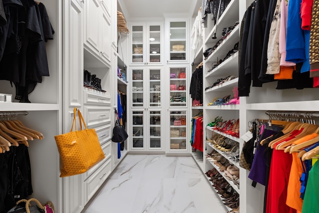 view of walk in closet