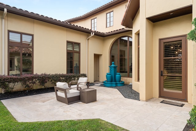 view of patio with outdoor lounge area