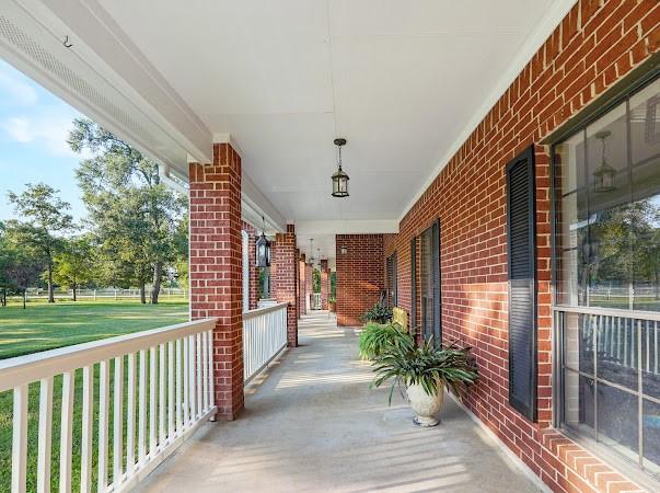 view of patio with a porch