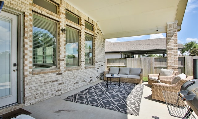 view of patio / terrace featuring outdoor lounge area