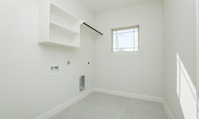 laundry room featuring hookup for an electric dryer, hookup for a washing machine, and hookup for a gas dryer