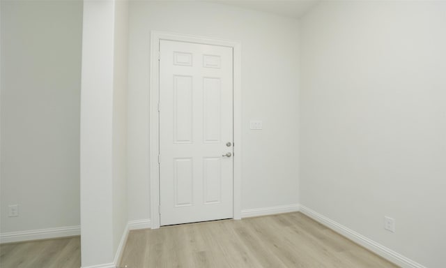 empty room featuring light wood-type flooring