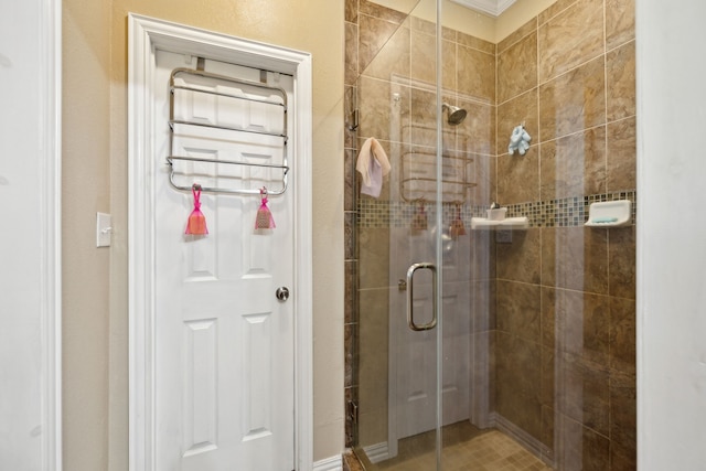 bathroom with walk in shower