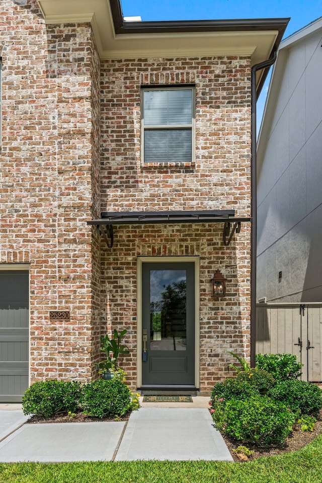 entrance to property with a garage