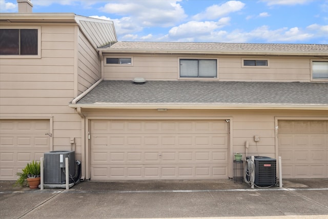 garage featuring central AC