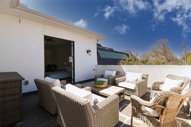 view of patio / terrace with an outdoor living space