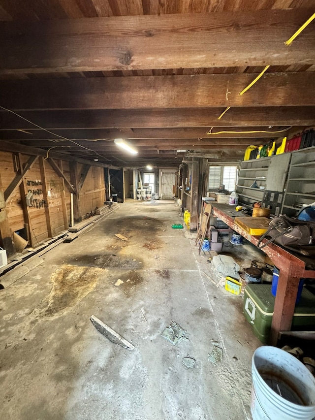 view of basement