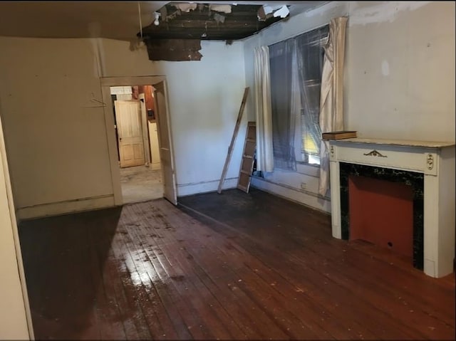 interior space with wood-type flooring