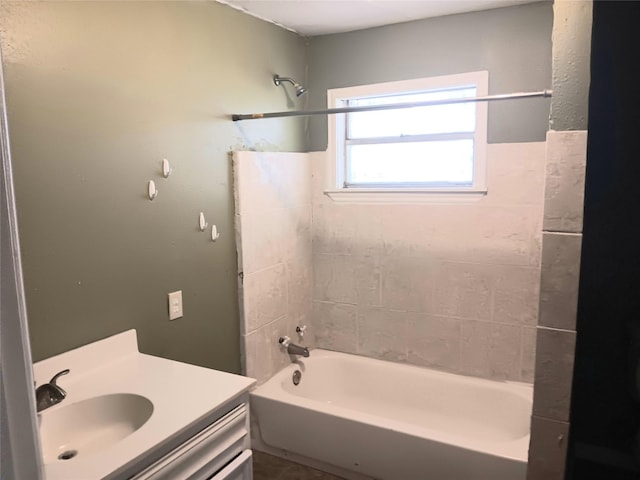 full bath with tub / shower combination and vanity