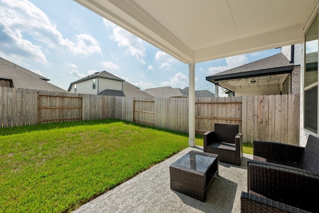 view of yard with a patio