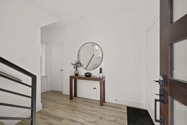 entrance foyer featuring light hardwood / wood-style flooring