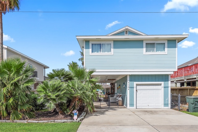 view of front facade with a garage