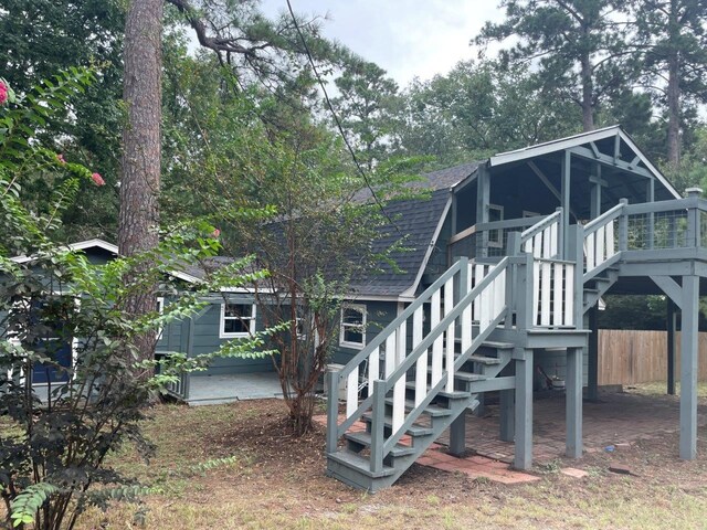 view of rear view of property