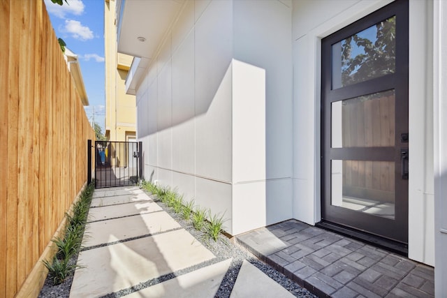 view of doorway to property