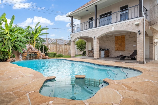 view of pool with a patio