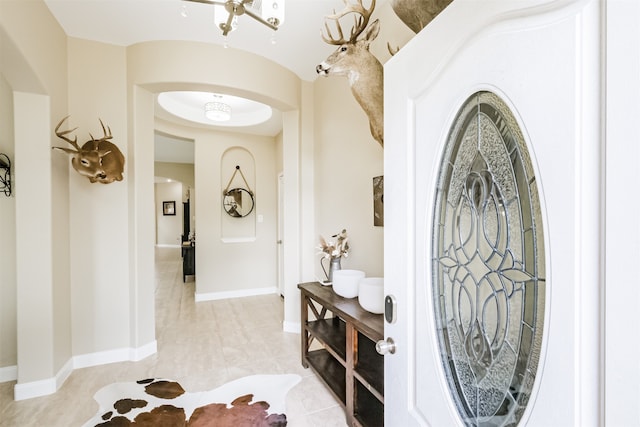 view of tiled entrance foyer