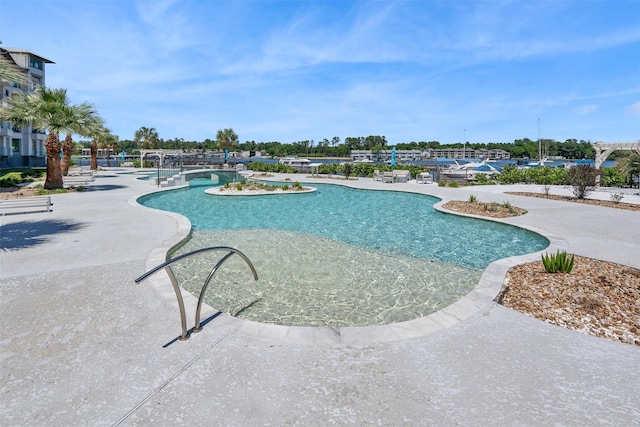 view of pool with a patio area