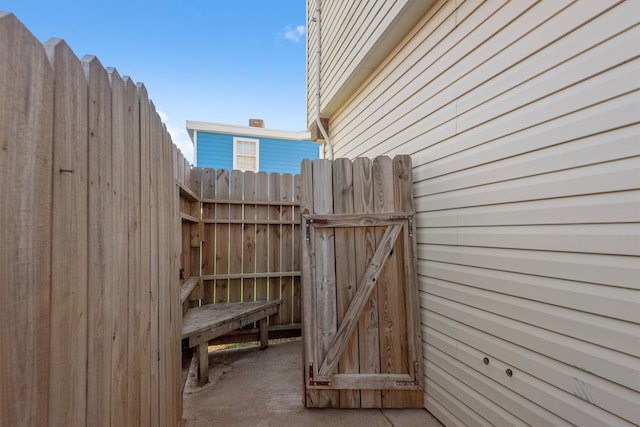 view of patio / terrace featuring fence