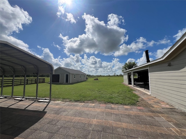 view of patio / terrace with a carport