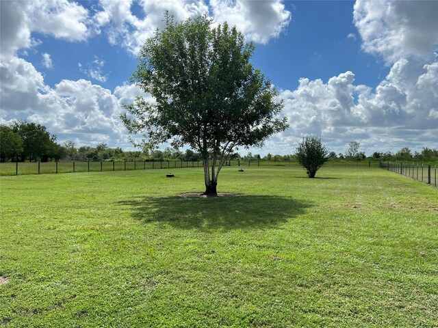 view of yard featuring a rural view