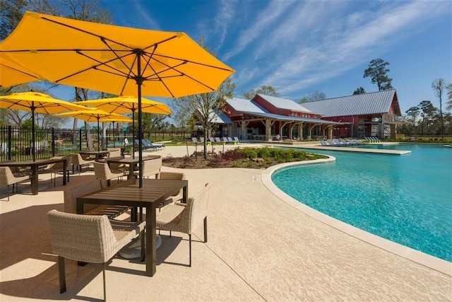 view of pool with a patio area