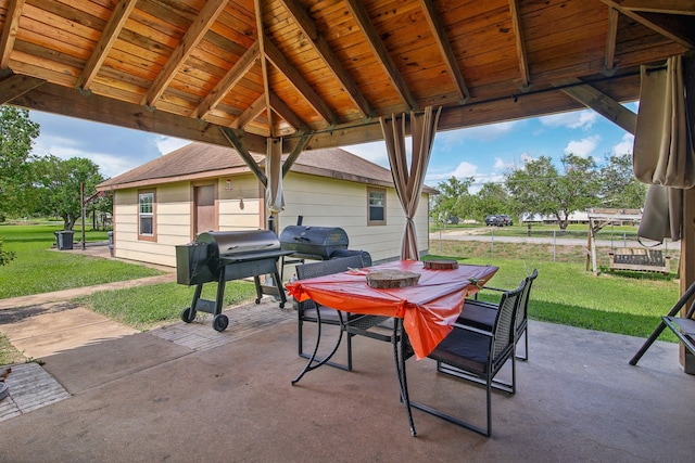 view of patio / terrace with area for grilling