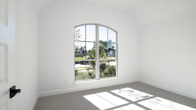 17711 Monarch Vista Ln, Conroe, TX 77302 - empty room with carpet floors and lofted ceiling