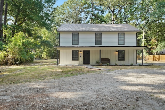 view of front of property with a porch