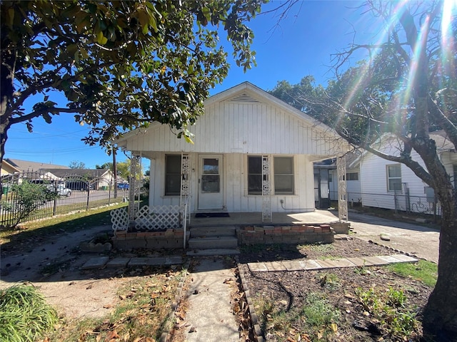 bungalow featuring a porch