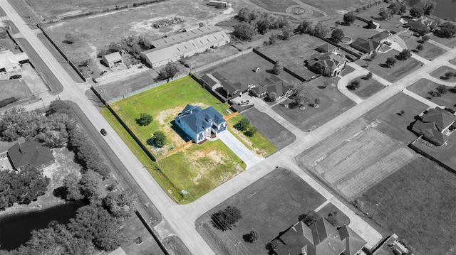 1714 Mackey Dr, Dickinson, TX 77539 - aerial view of property and surrounding area featuring property parcel outlined