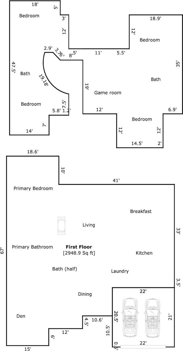 1714 Mackey Dr, Dickinson, TX 77539 - home floor plan