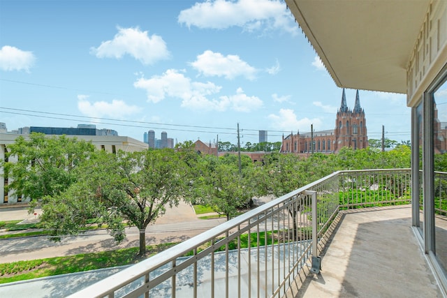 view of balcony