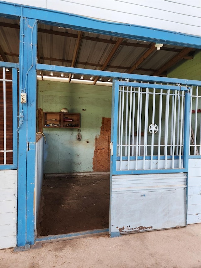 view of horse barn