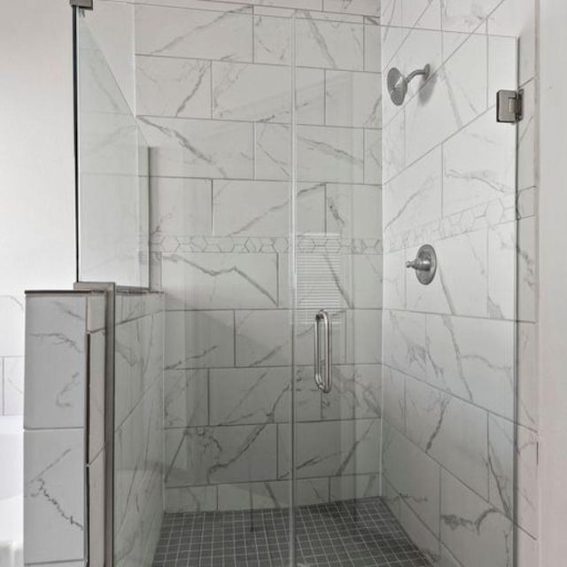 bathroom with walk in shower