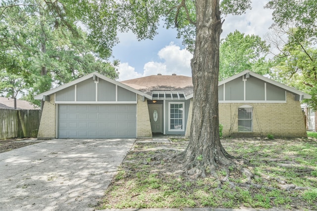 view of front facade with a garage