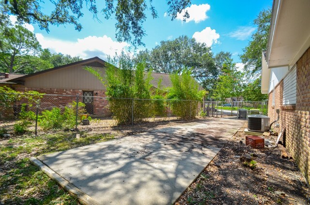 view of patio featuring central AC