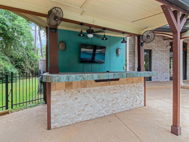 view of patio with fence